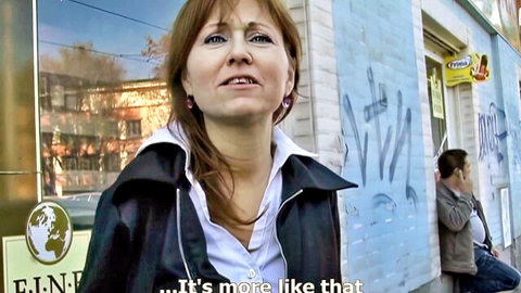 Mrs. Vlasta's tense street moment in Czech unfaithful adventure