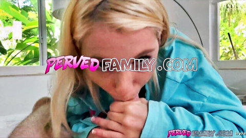 Blaten Lee begging not to tell step-mom, seductive oral tease in hoodie