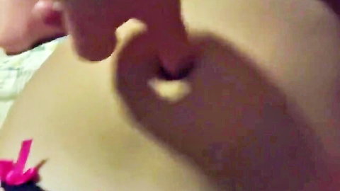 Close-up of teen babe's bellybutton play with finger insertion, fetish tease
