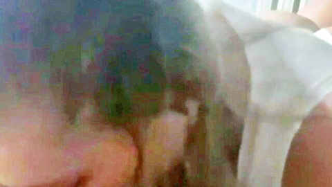 Blurry POV close-up of steamy oral action with long-haired woman and man