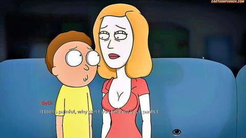 MILF Beth urges Morty to strip in sexy Rick & Morty parody cartoon