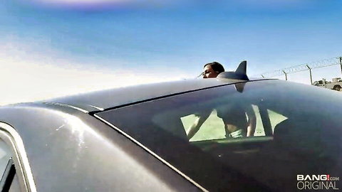 Mommy blowjob in car before intense doggystyle pounding