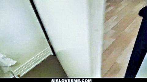 Kimmy Granger as kinky blonde step-sister in POV tease by doorway