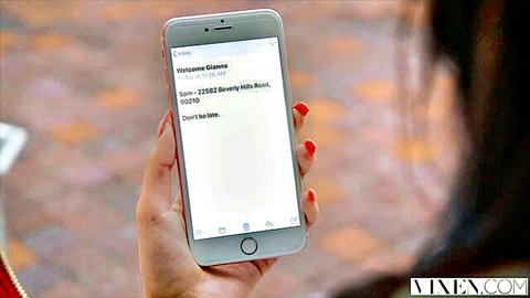 Gianna Dior's flirty text invite for surprise threesome with Riley Steele