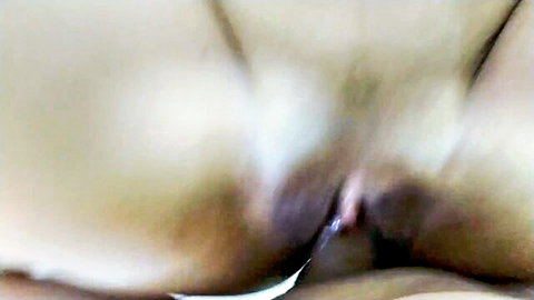 Blurry close-up of amateur Latina schoolgirl's vaginal penetration