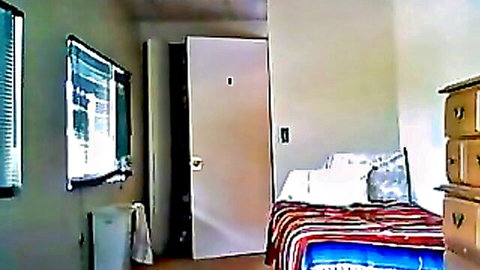 MILF lounges on bed ready for college boy rent payment sex