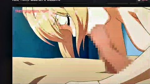 Blonde hentai babe in censored oral sex scene from Tonari No Kanojo