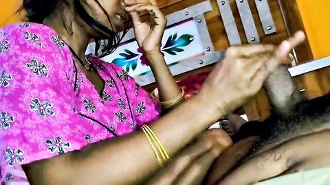 Permi_pooja stroking big cock in amateur Indian handjob scene