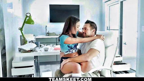 Amara Romani busty brunette straddles lover for intimate creampie fuck
