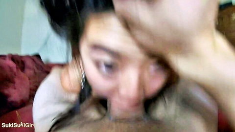 SukiSukiGirl intense POV deepthroat, eyes wide in ecstasy