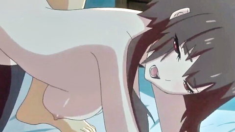Konosuba Aqua hentai: Busty anime girl in explicit creampie pose, big tits exposed