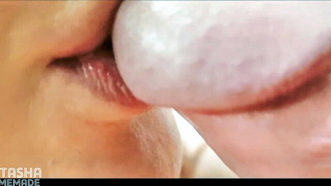 Close-up POV oral on cock with massive cumshot in mouth 4K HD
