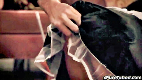 Aryana Amatista teasing upskirt lift in black dress with lace