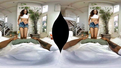 Amanda Borges teases with backside grind in crop top and denim shorts