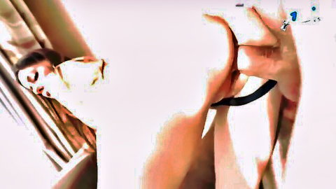 Hot brunette gets messy facial cumshot in intense close-up POV