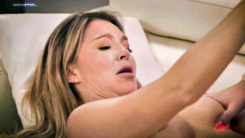 Laura Bentley topless with Ashley Alexander's hand on breast in Pink Triangle 2 lesbian scene