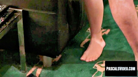 Geeky beauty's bare legs and feet in rough desire encounter preview
