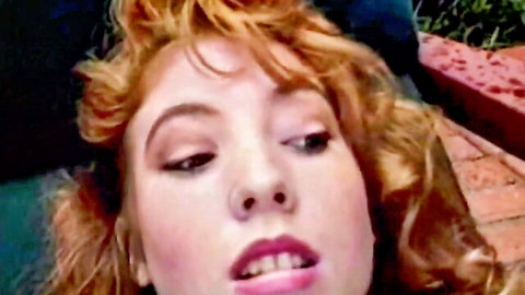 Ecstatic redhead close-up from 1992 vintage porn Sodomania