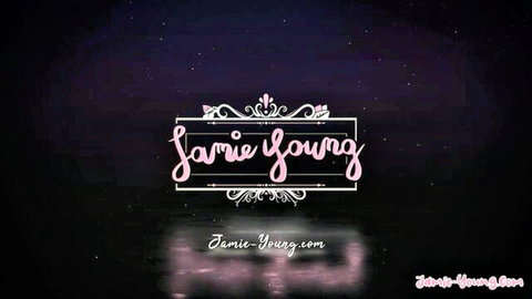 Jamie Young adult video intro with elegant pink logo on starry purple background