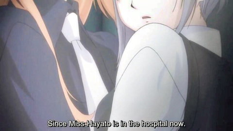 Hentai lesbian teacher and student in intimate school uniform embrace