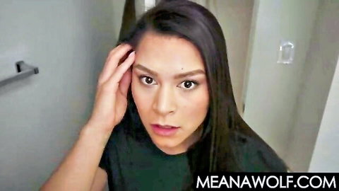 Busty Meana Wolf teases in POV threesome with Alex Coal