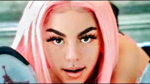 PPCocaine with pink hair and seductive gaze in teasing adult thumbnail