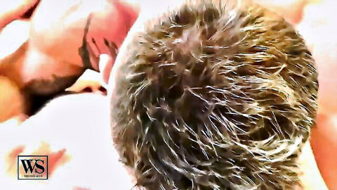 Muscular man with short hair gets skull fucked by newbie in intense oral scene