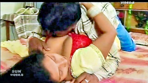 Busty Desi aunty in softcore embrace with lover