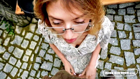 Fanta Sie as nerdy redhead in glasses begging for cock in POV floral dress