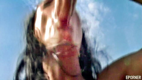 Krisztina Ventura MILF giving intense outdoor blowjob