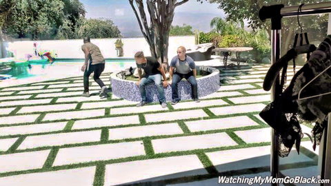 Interracial cuckold intro: MILF with black man and white guy outdoors