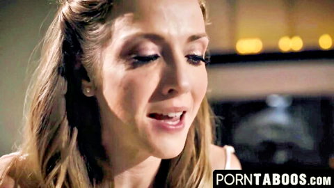 Karla Kush with open mouth in intense oral tease