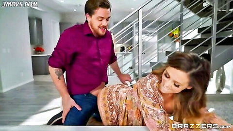 Cherie DeVille bent over in dress, fucked doggy by Kyle Mason