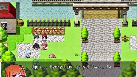 Anime girls in pixel art hentai game scene, yellow tint, fart fetish context