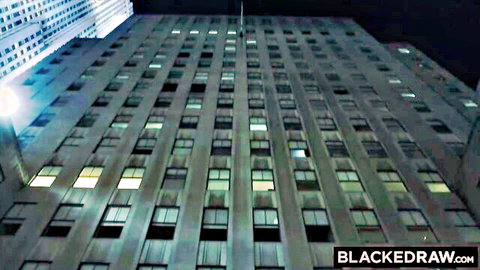 Petite cutie and BBC in urban high-rise night scene