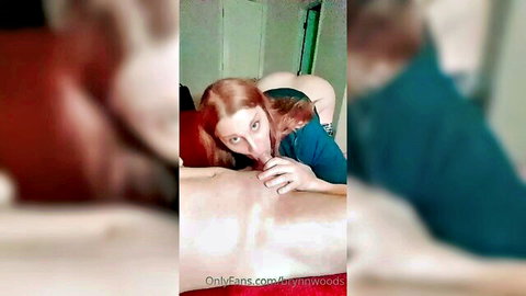 Brynn Woods redhead MILF giving blowjob in amateur OnlyFans video