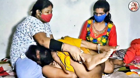 Indian aunty and desi hubby in brutal homemade foursome frenzy