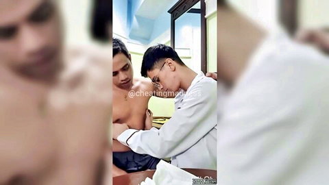 Pinoy boys in cheating doctor anal creampie scene, amateur gay action