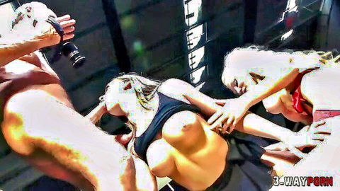 Cindy Behr & Gabriela Glazer in hot threesome anal fuck scene
