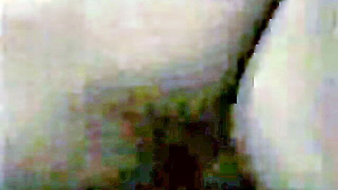 Blurry closeup of ebony pussy leaking thick creampie cum after interracial fuck