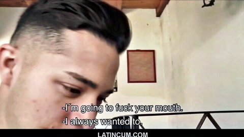 Latino stepdad dirty talk: 'I'm going to fuck your mouth' in amateur twink gay video