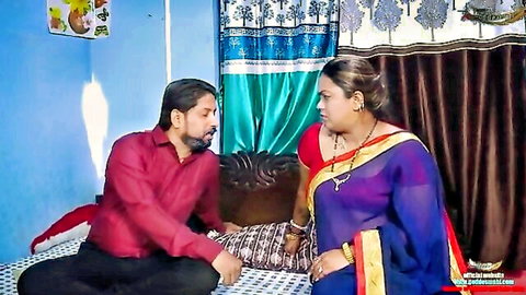 Desi professor and college girl in intimate sari moment