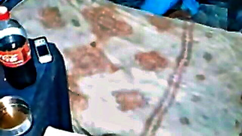 Indian girl in intense threesome with two guys in messy hostel bed