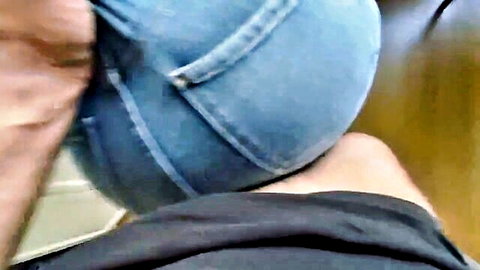 German stepmom big ass exposed as jeans pulled down in hot fuck scene