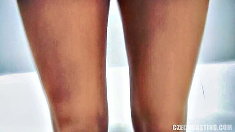 Sexy tanned legs in high heels from naughty casting game