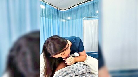 Nurse Jade teen sucking BBC patient's cock in hospital