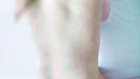 Nude pale-skinned woman back view in steamy adult scene