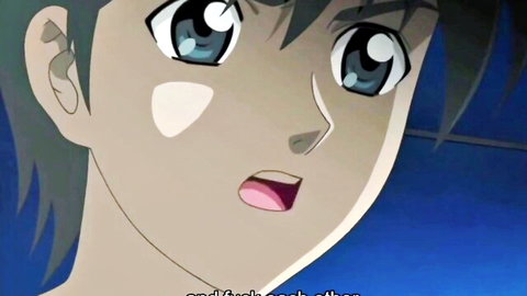 Anime girl with green hair and blue eyes surprised expression in step-brother's wife clip