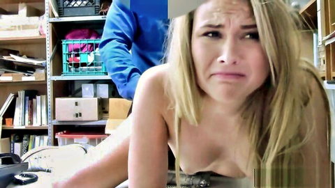 Blonde amateur nude in raw blowjob scene, distressed expression