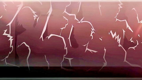 Stylized pink silhouettes of curvy female figures in erotic anime poses, Princess Burst Ep. 1